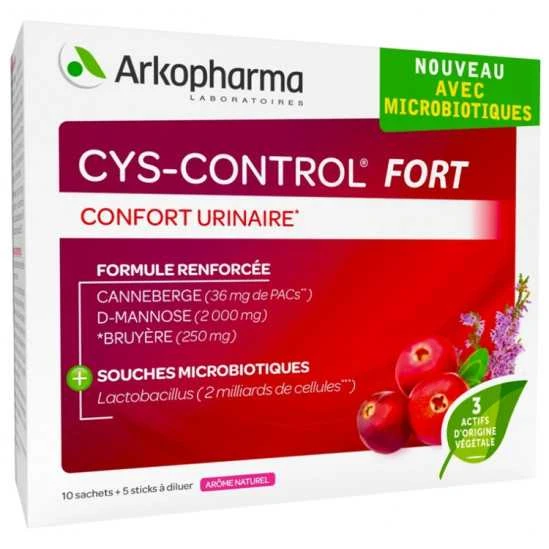 Arkopharma Cys Control Fort 10 Sachets + 5 Sticks 1 Arkopharma Cys Control Fort 10 Sachets + 5 Sticks