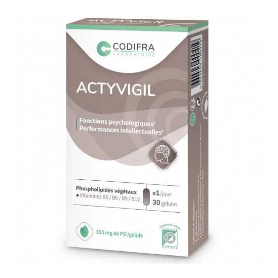 Codifra Actyvigil Memoire Et Concentration Gélules B/21 1 Codifra Actyvigil Memoire Et Concentration Gélules B/21
