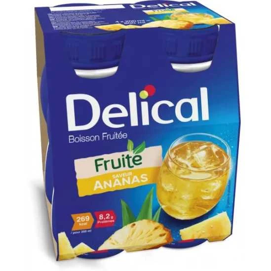 Délical Boisson Fruitée Ananas 4x200Ml 1 Délical Boisson Fruitée Ananas 4x200Ml