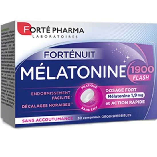 Forté Pharma Forté Nuit Mélatonine 1900 Flash 30 Comprimés 1 Forté Pharma Forté Nuit Mélatonine 1900 Flash 30 Comprimés