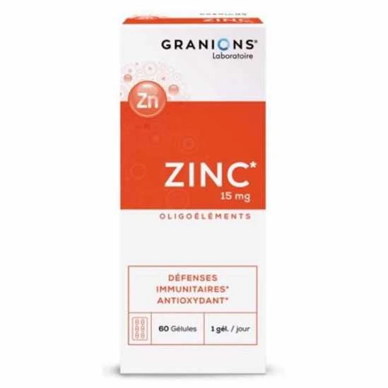 Granions Zinc 15mg 60 Gélules 15g 1 Granions Zinc 15mg 60 Gélules 15g