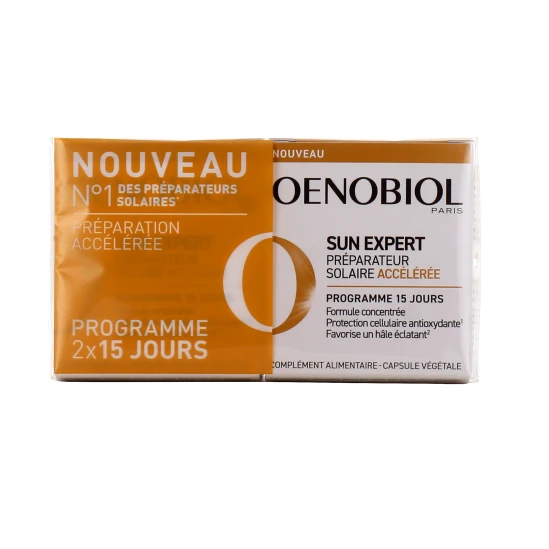 Oenobiol Sun Expert Préparation Solaire Accélérée 2x15 Capsules 1 Oenobiol Sun Expert Préparation Solaire Accélérée 2x15 Capsules