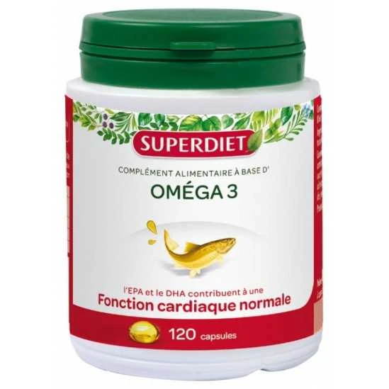 Superdiet Oméga 3 120 Capsules 1 Superdiet Oméga 3 120 Capsules